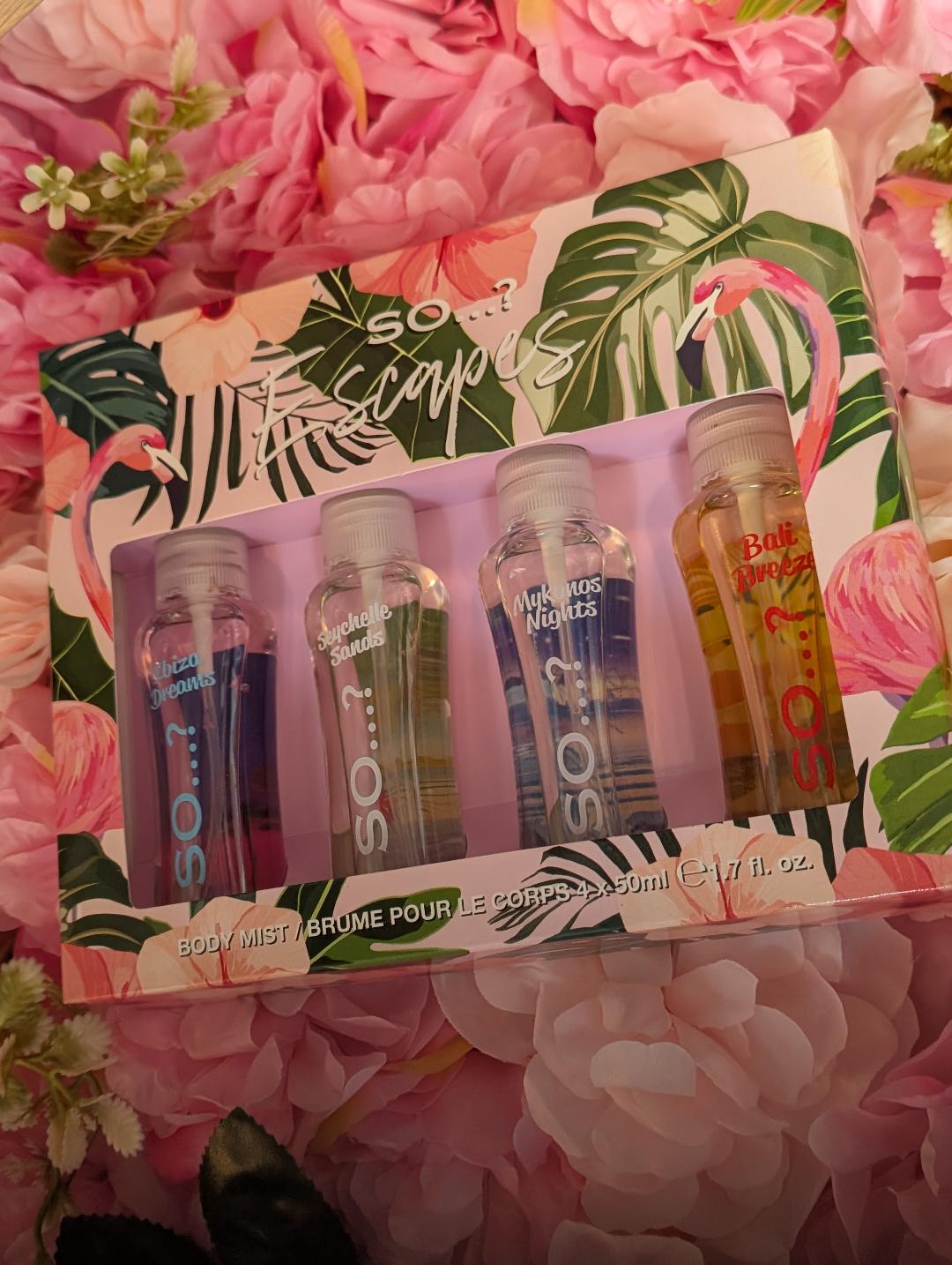 Coffret 4 Mini Brumes Escape 50ml - Ibiza, Bali, Mykonos, Venice So...?