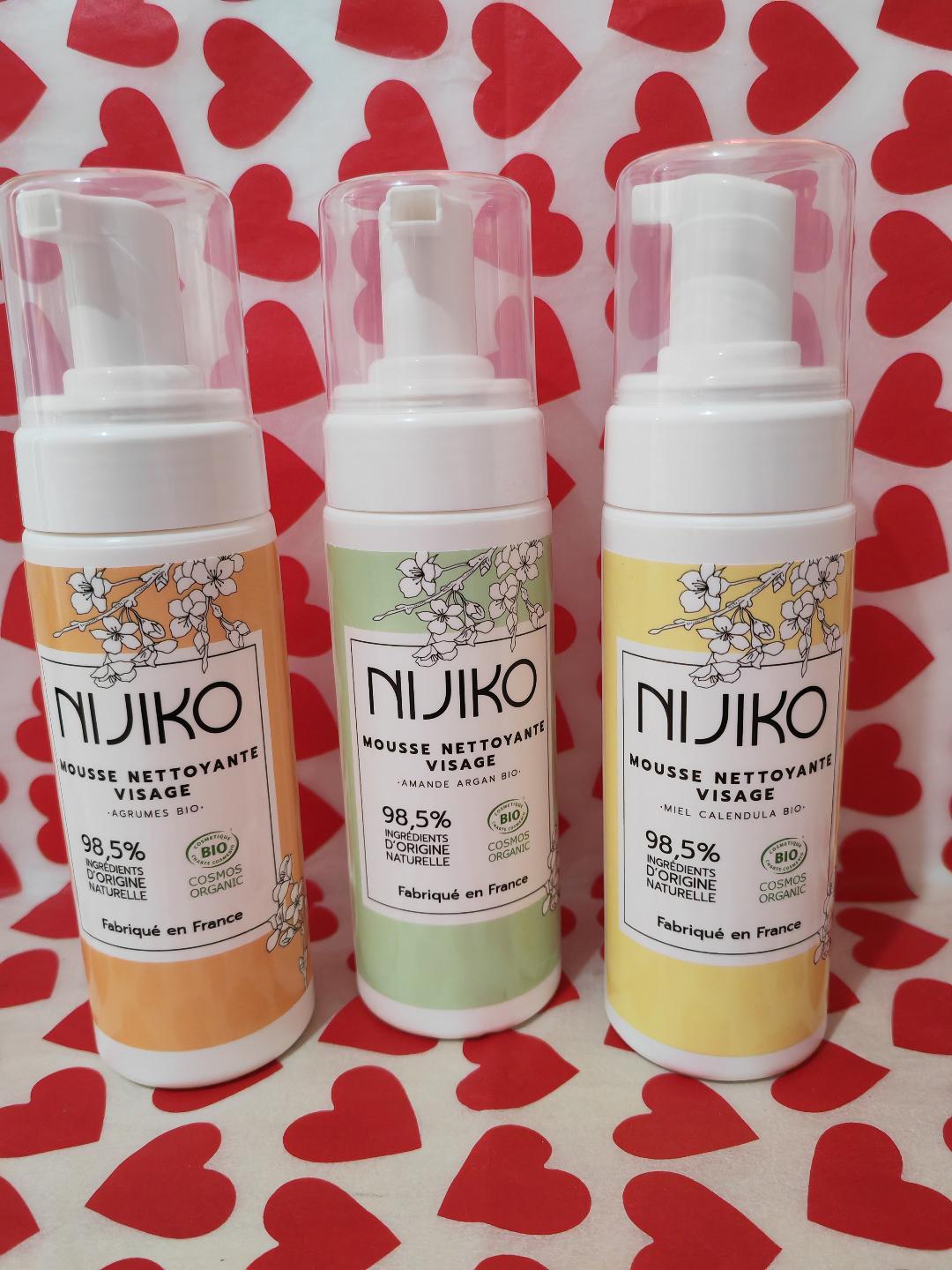 Lot de 3 mousses nettoyantes visage Nijiko