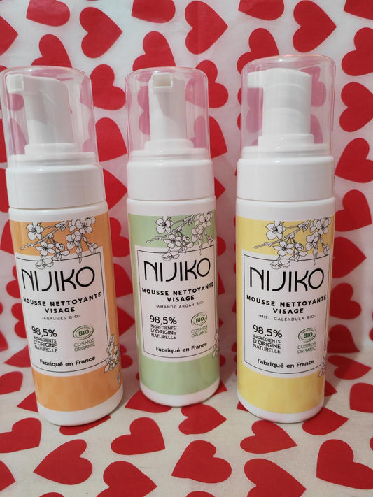 Lot de 3 mousses nettoyantes visage Nijiko